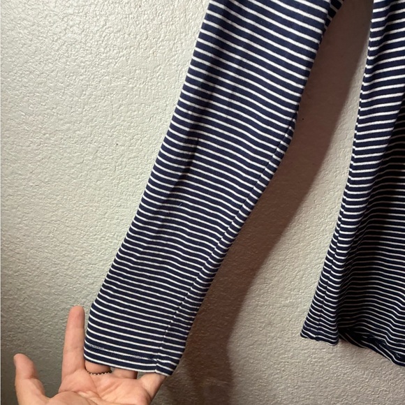 Eddie Bauer Navy & White Stripes Long Sleeve Top M - Picture 5 of 9